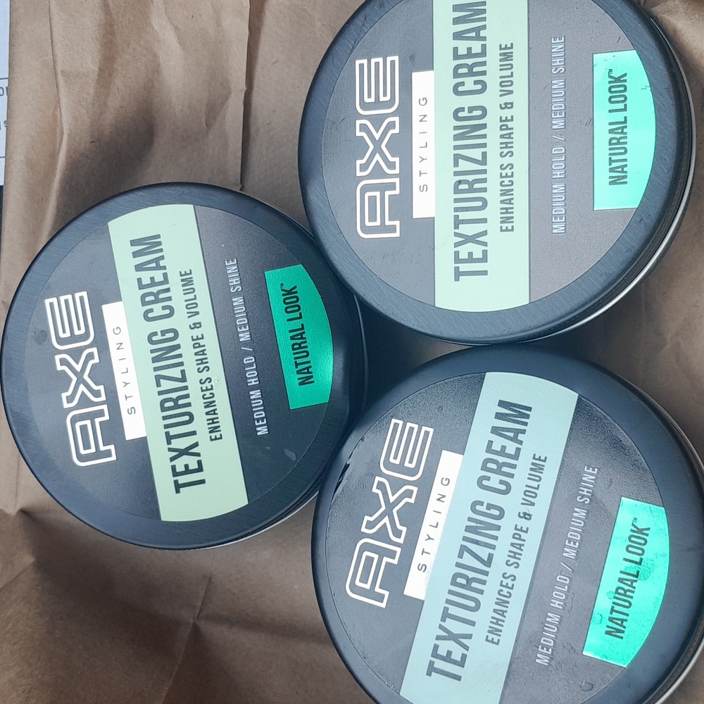 3 Axe Styling Texturizing Cream. Medium Hold. Natural look.